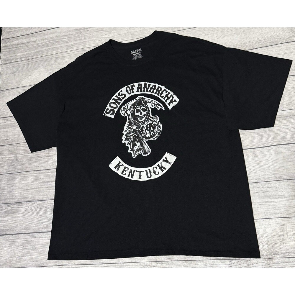 Sons of Anarchy Kentucky Men's Graphic T-Shirt Black Size 3XL XXXL